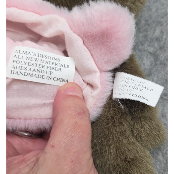 Alma's Designs Hand Puppet Lot Pink Pig Brown Moose Pretend Play Golf Club Cover - Picture 14 of 15